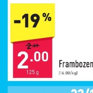 Frambozen op Aldi