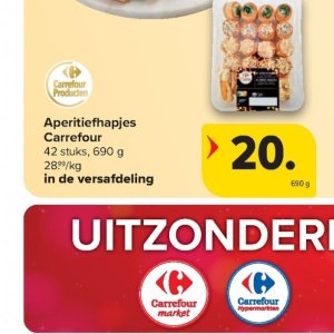 Aperitiefhapjes op Carrefour