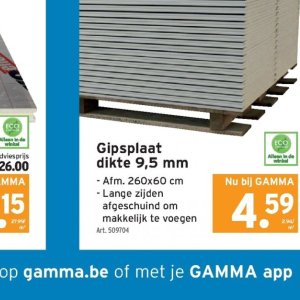 Gipsplaat op Gamma