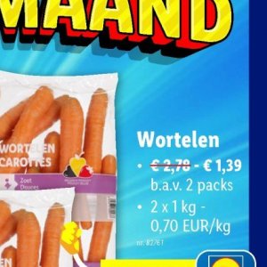 Wortelen op Lidl