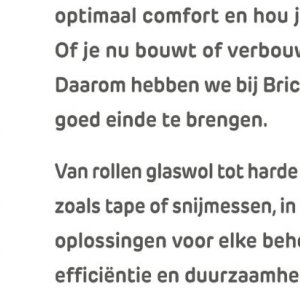 Glaswol op Brico