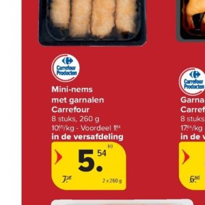 Garnalen op Carrefour