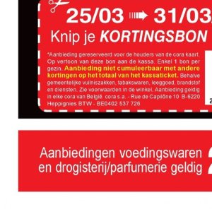 Vuilniszakken op Cora