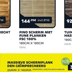 Scherm op Belsack