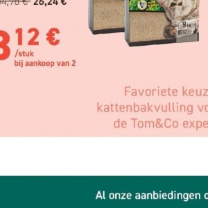 Kattenbakvulling op Tom & Co