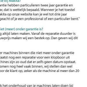 Bestek op Makita