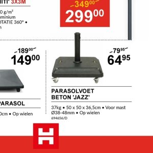 Parasolvoet op Handy Home