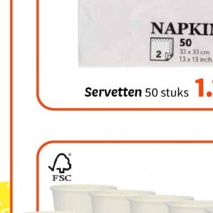 Servetten op Wibra