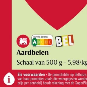 Aardbeien op Delhaize