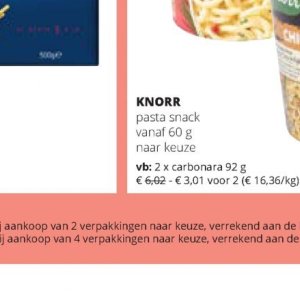 Pasta op Spar Retail