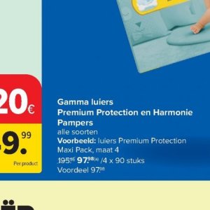 Luiers pampers  op Carrefour