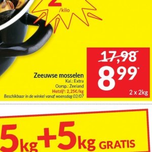 Mosselen op Intermarché