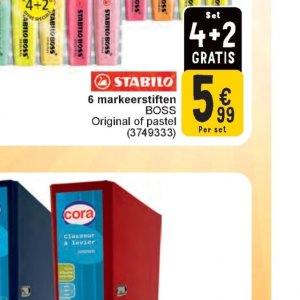 Markeerstiften op Cora