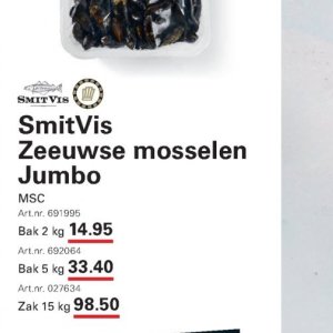 Mosselen op Sligro-M