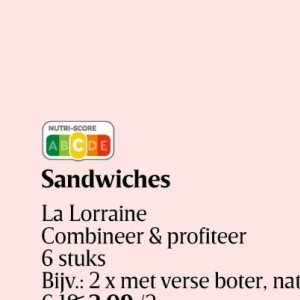 Sandwich op Delhaize