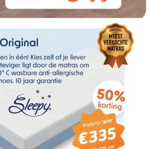 Matras op Sleep World
