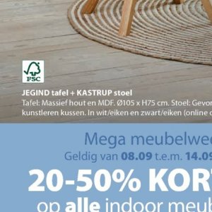 Tafel op JYSK