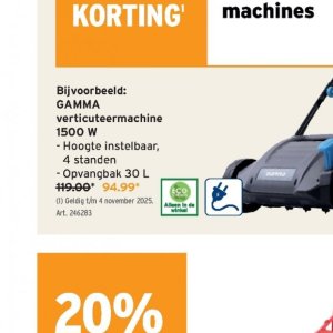 Verticuteermachine op Gamma